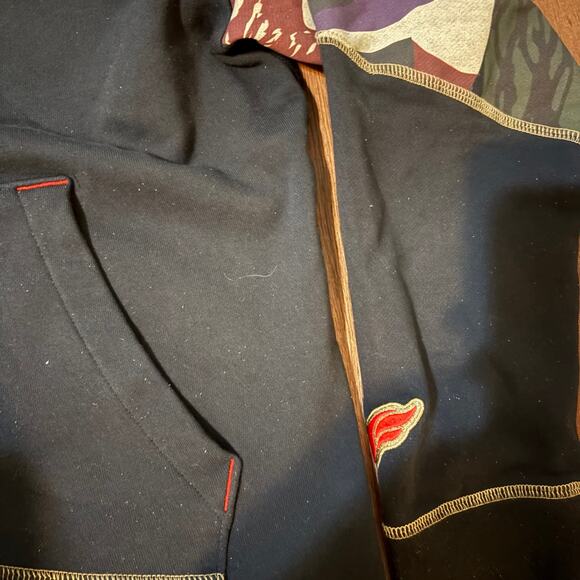 Nike Air Jordan by Solefly Patchwork Hoodie Black/Camo Size Large Tall - Picture 3 of 7